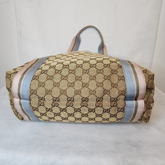 ✨️GUCCI GG Canvas Web Tote Bag - Picture 11 of 15